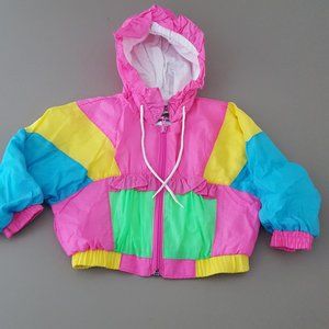 Vintage 80's Windbreaker Blue Pink